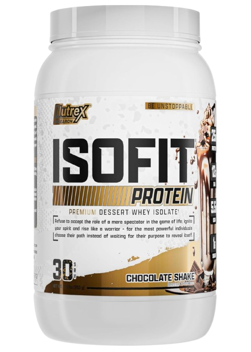 Nutrex IsoFit Whey Protein, sabor banana, 30 porciones