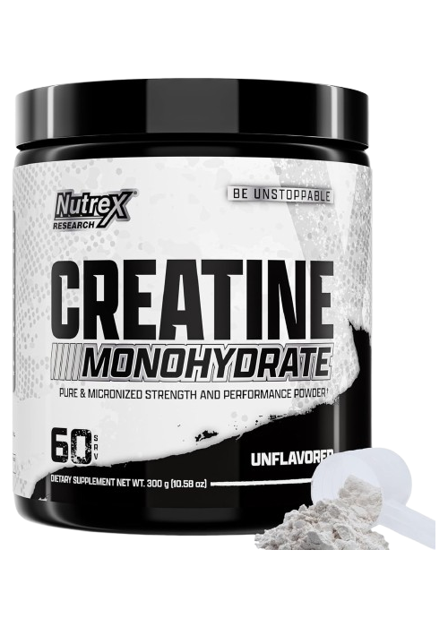 Monohidrato de creatina Nutrex, sin sabor, 60 porciones