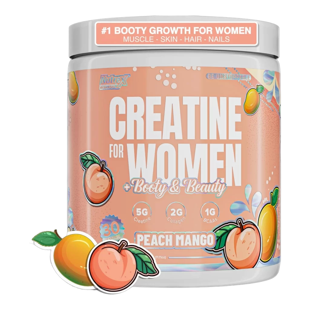 Nutrex Creatina para Mujeres, Sabor Melocotón y Mango, 30 Porciones