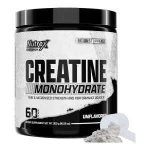 Monohidrato de creatina Nutrex, sin sabor, 60 porciones