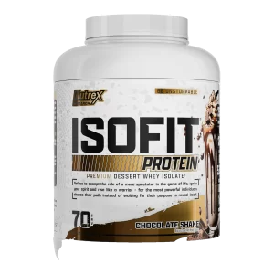 Nutrex IsoFit Whey Protein, Batido de Chocolate, 5 lb – 70 porciones