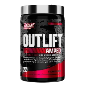 Nutrex OUTLIFT Amped Pre-Entreno, Ponche de Frutas, 22 Porciones