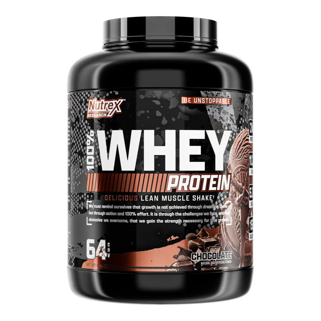 Proteína Nutrex, sabor chocolate, 5 libras – 64 porciones